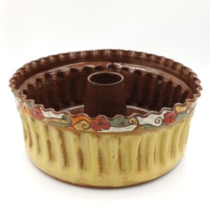 ročno izdelan srednji pekač za potico, pottery art, srednji keramični pekač za potico