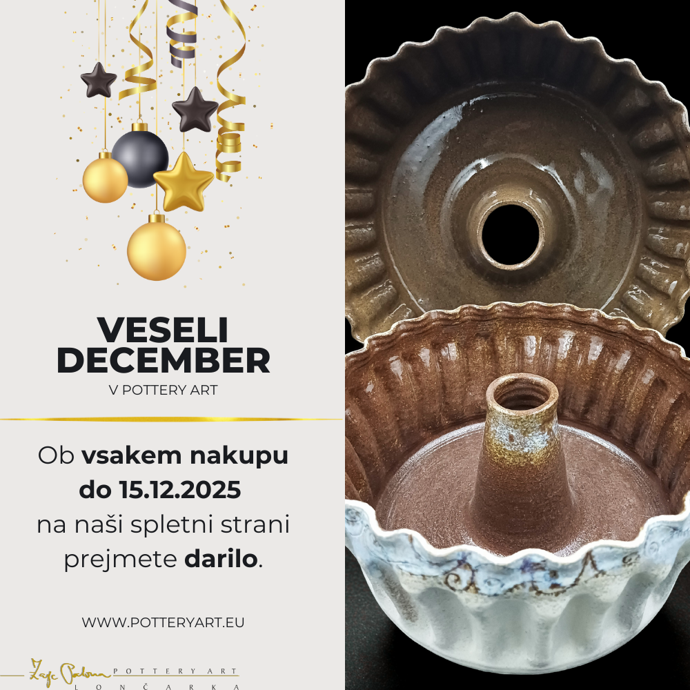 veseli december 2025, pottery art, ob nakupu priložimo še darilo
