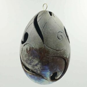 Unikatno srednje glineno jajce, pottery art, srednje velikonočno jajce iz gline