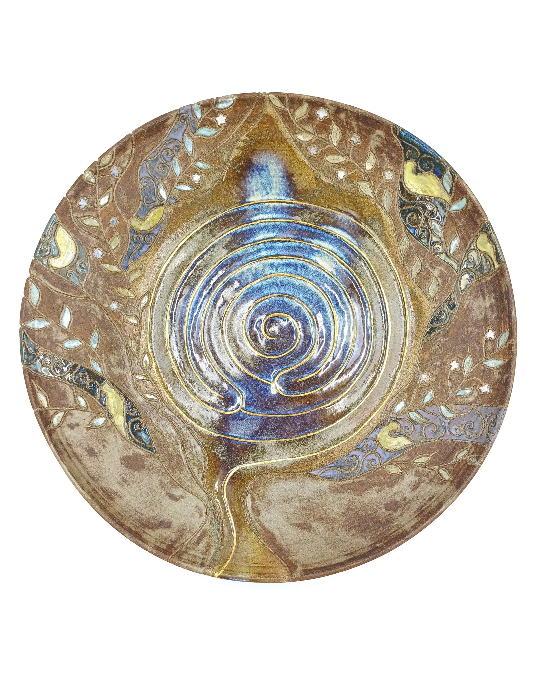Lunin labirint na krožniku, pottery art, labirint občutij